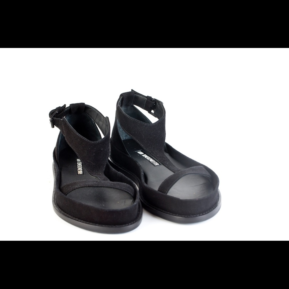Ann Demeulemeester Black suede sandals